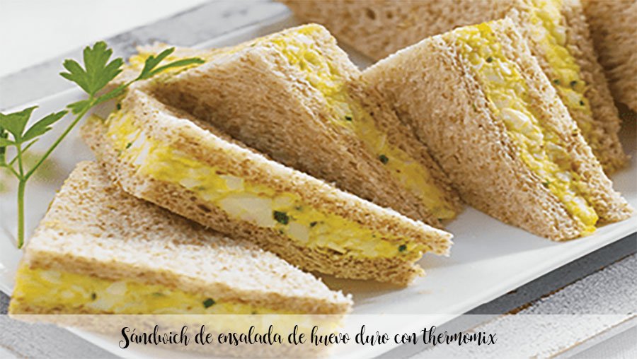 Hard-boiled egg salad sandwich with thermomix
