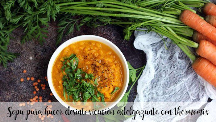 Soup to make slimming detoxification with thermomix
