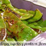 Crispy and spicy mangetouts in Thermomix
