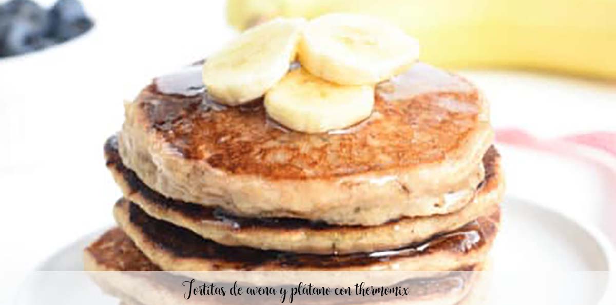 Oatmeal and banana pancakes with thermomix