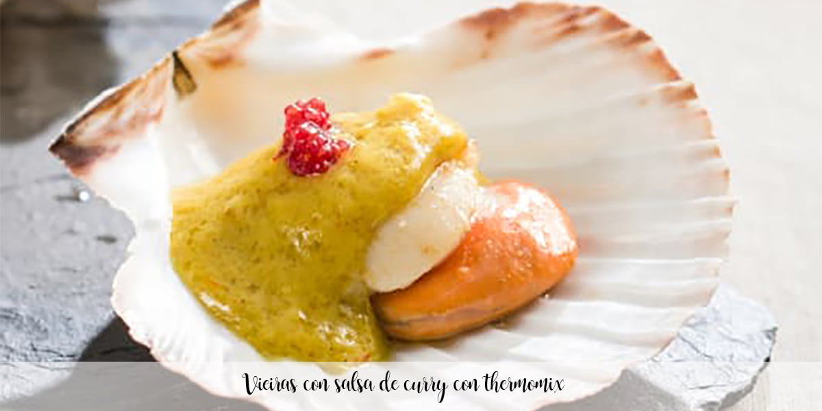 Scallops with curry sauce with thermomix