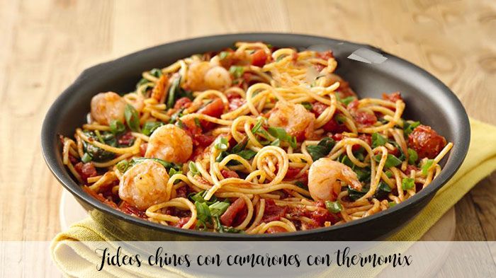 Chinese noodles with shrimp with thermomix
