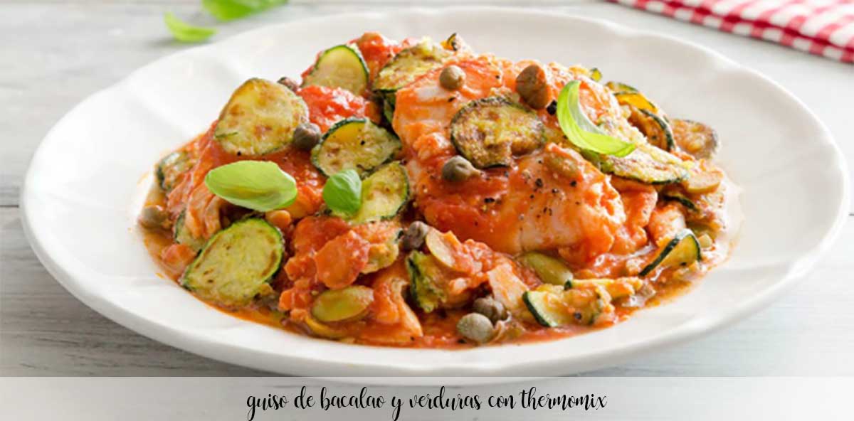 Cod and vegetable stew with Thermomix