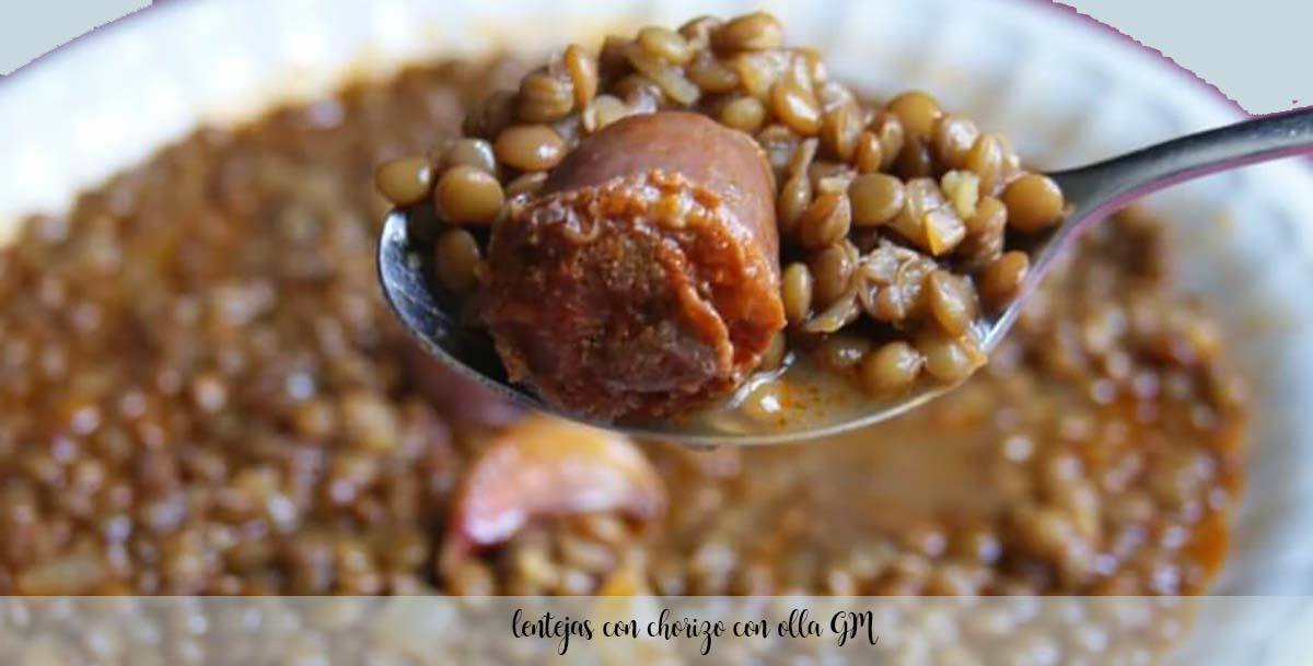 Lentils with chorizo ​​in a GM pot