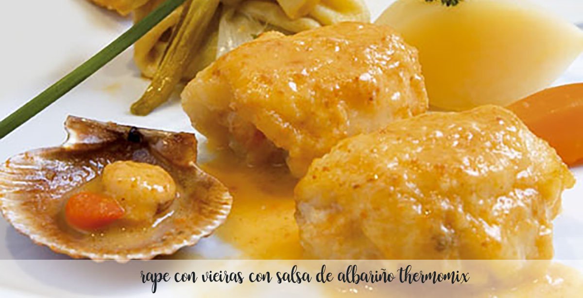Monkfish with scallops albariño with thermomix