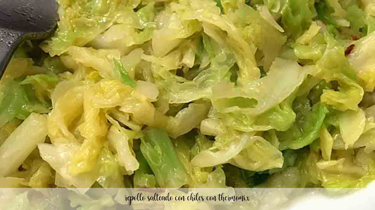 Sautéed cabbage with chilies with Thermomix