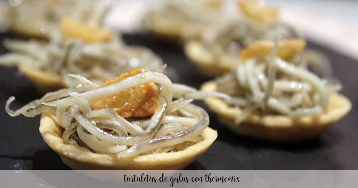 eel tartlets with garlic and smoked salmon with thermomix