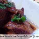Pork steak in sweet and sour sauce with Thermomix