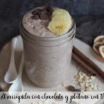 Ultra-fast oatmeal with chocolate and banana with thermomix
