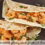 Mexican shrimp tacos and pepper sauce with Thermomix
