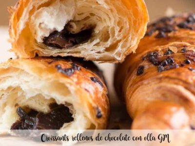 Croissants filled with chocolate with GM pot