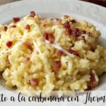 Carbonara risotto with Thermomix