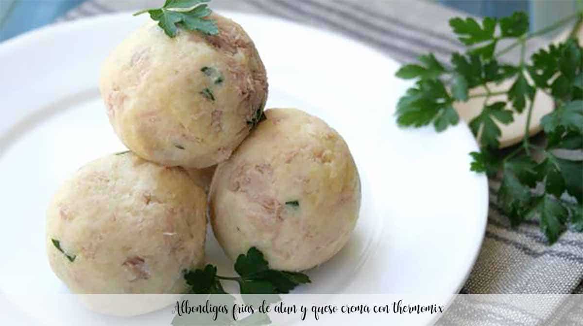 Cold meatballs of tuna and cream cheese with thermomix