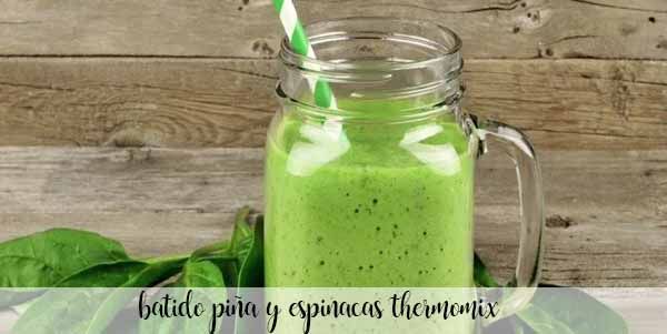 pineapple and spinach detox smoothie with thermomix