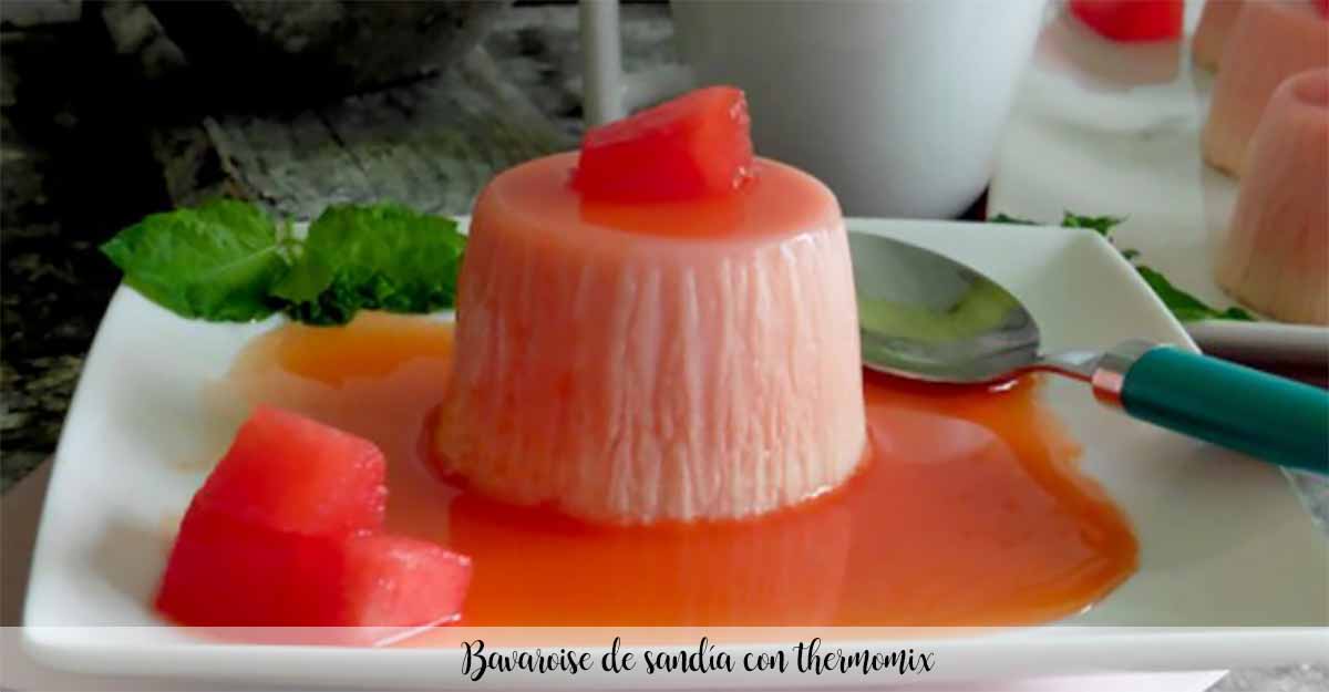 Watermelon Bavaroise with thermomix