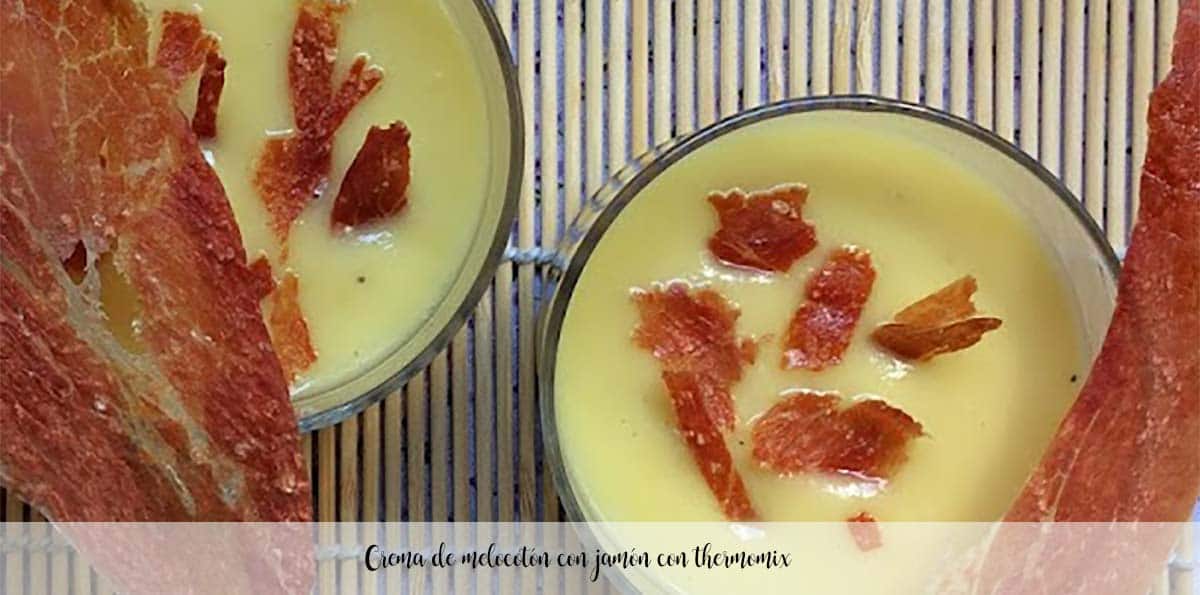 Peach cream with ham with thermomix
