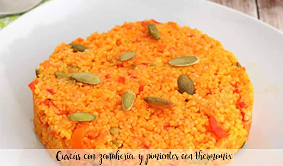 Couscous with carrot and peppers with thermomix