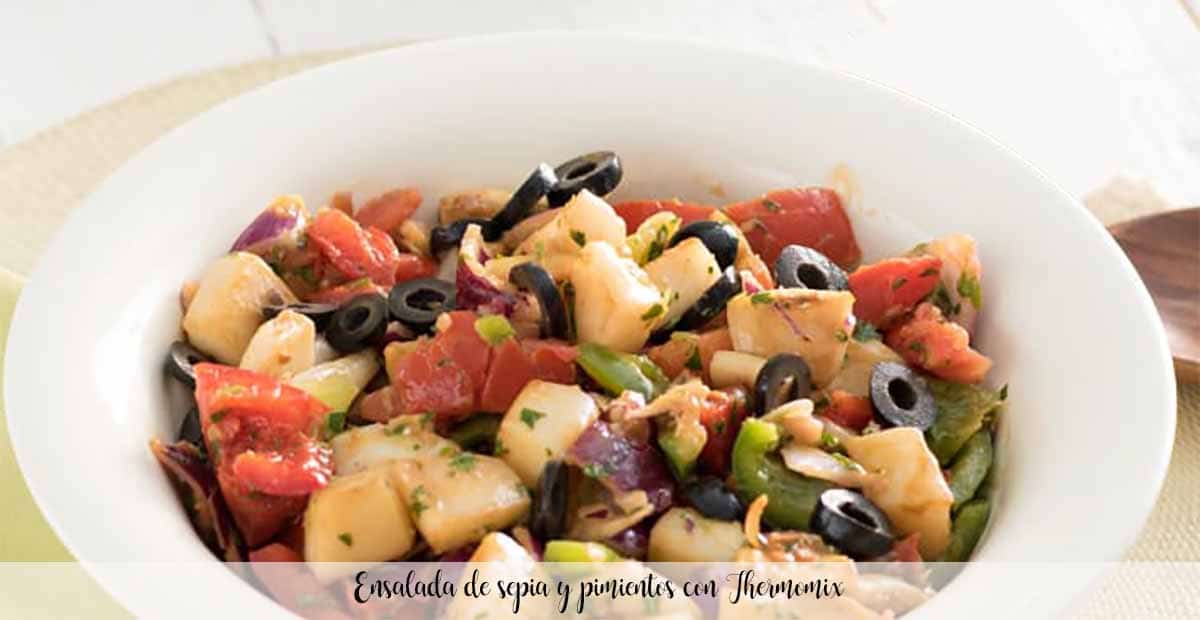 Cuttlefish and pepper salad with Thermomix