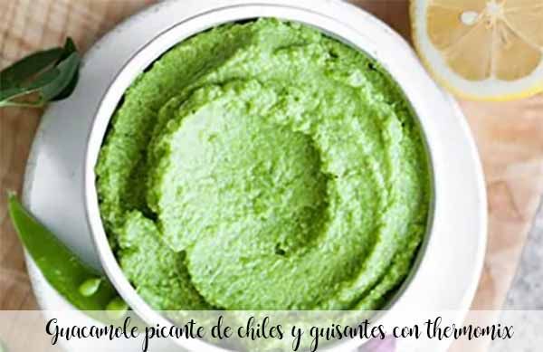 Spicy chili and pea guacamole with thermomix