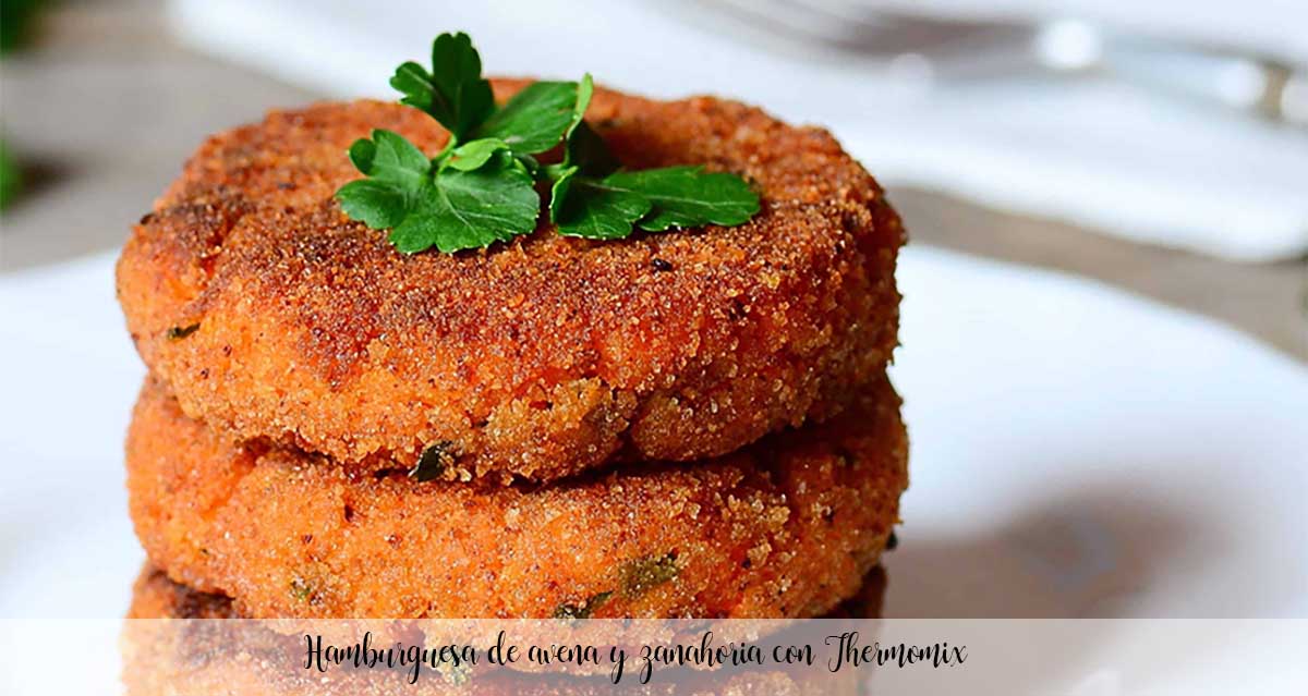 Oatmeal and carrot burger with Thermomix