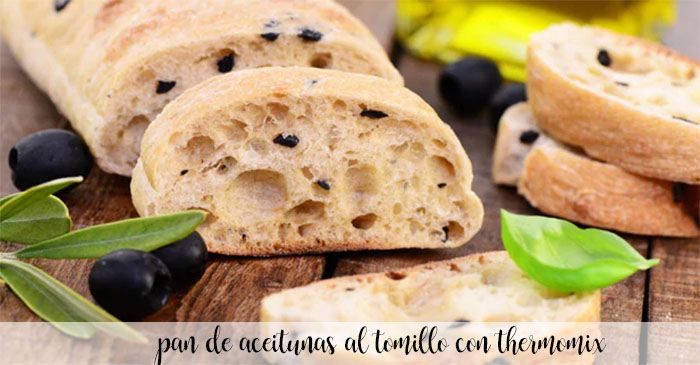 Thyme olive bread with thermomix