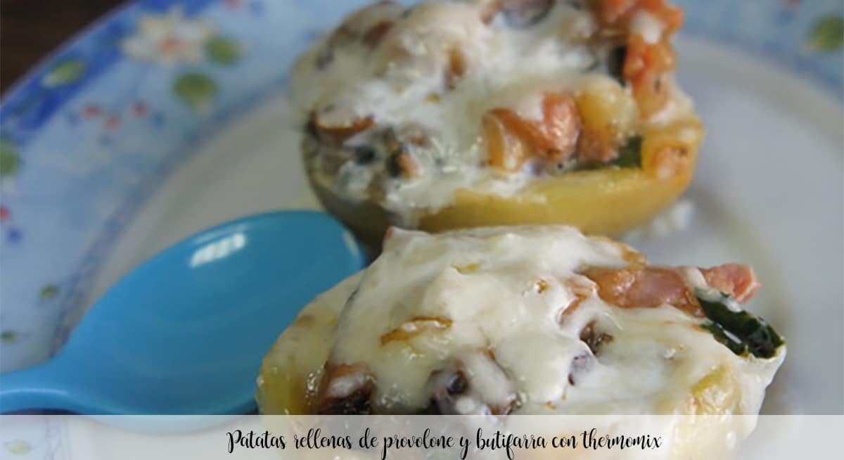 Potatoes stuffed with provolone and sausage with thermomix