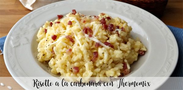 Carbonara risotto with Thermomix