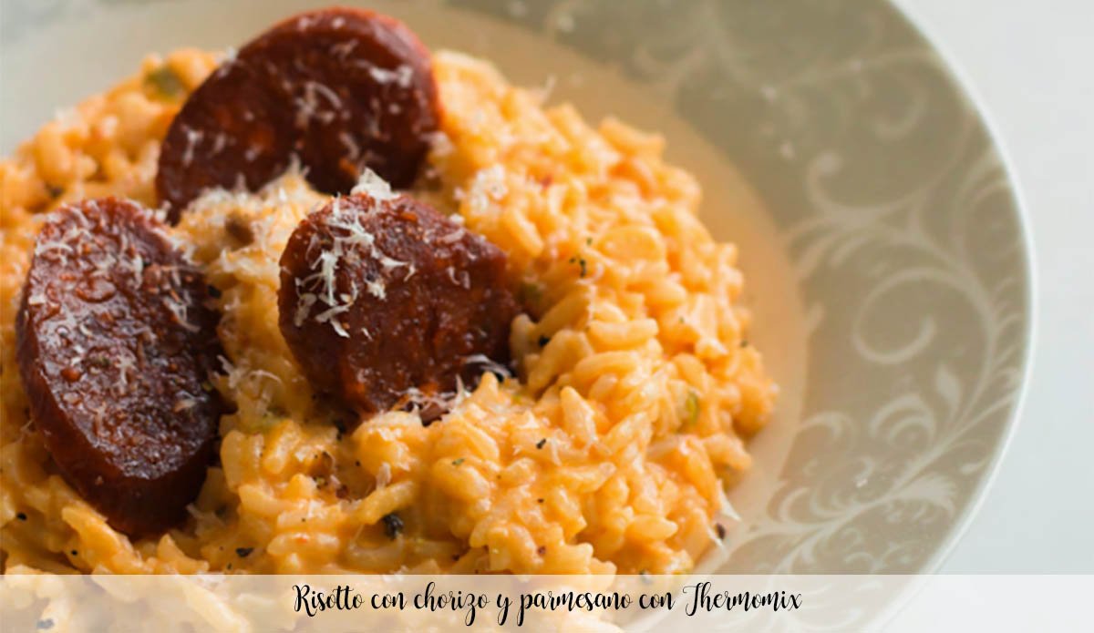 Risotto with chorizo ​​and parmesan with Thermomix