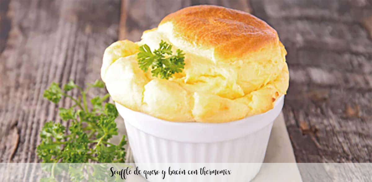 Cheese and bacon soufflé with thermomix