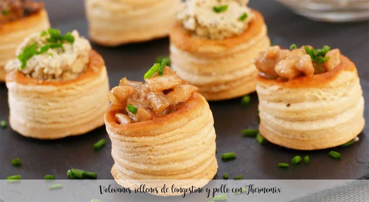 Volaunes stuffed with shrimp and chicken with Thermomix