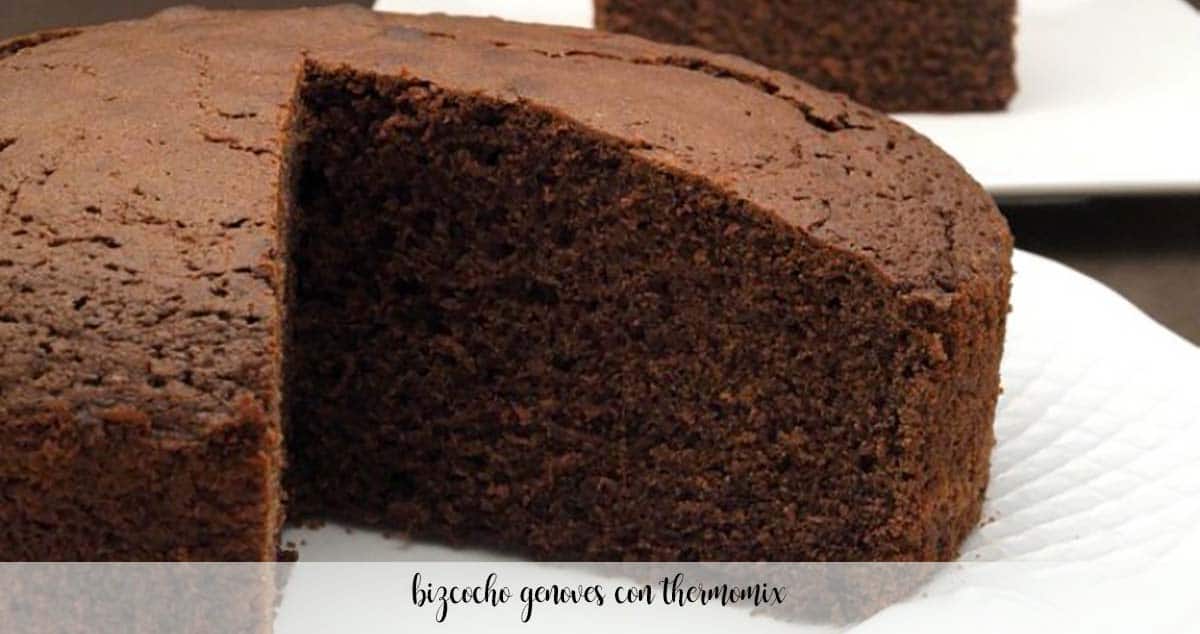 Genoese chocolate sponge cake with Thermomix