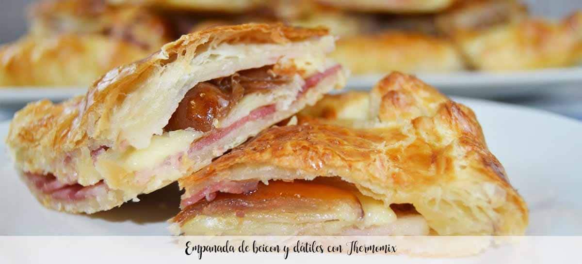Bacon and dates empanada with Thermomix