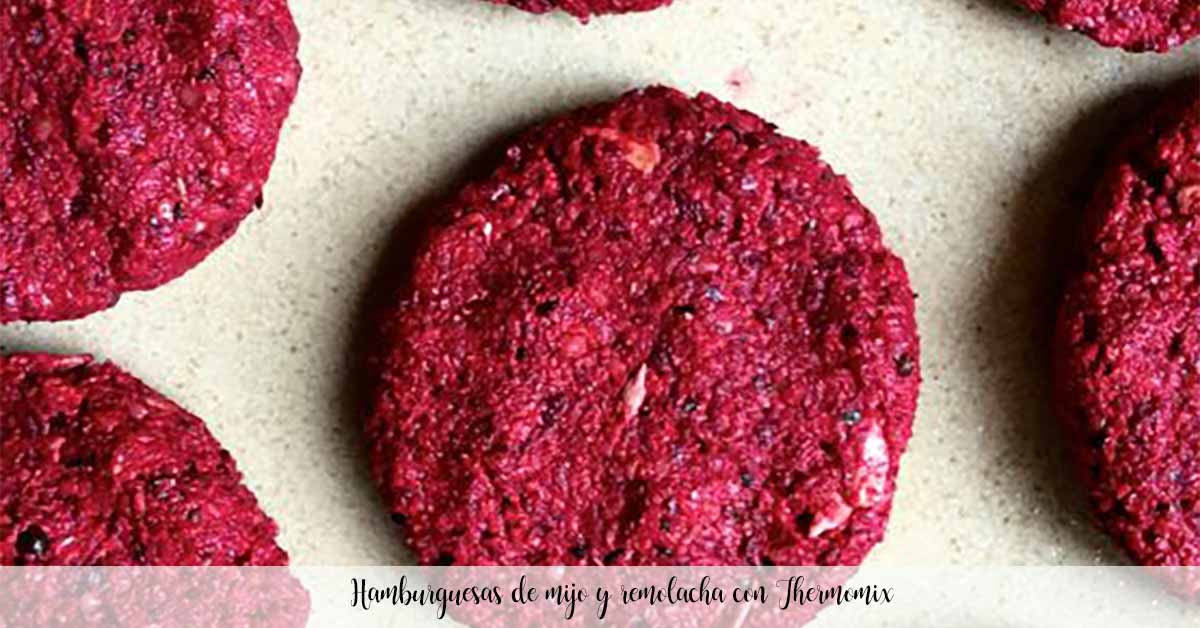 Millet and beetroot burgers with Thermomix