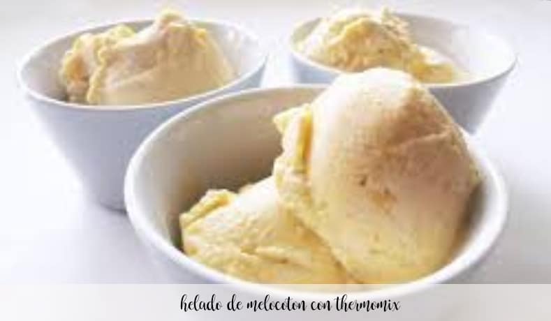 Peach ice cream with thermomix
