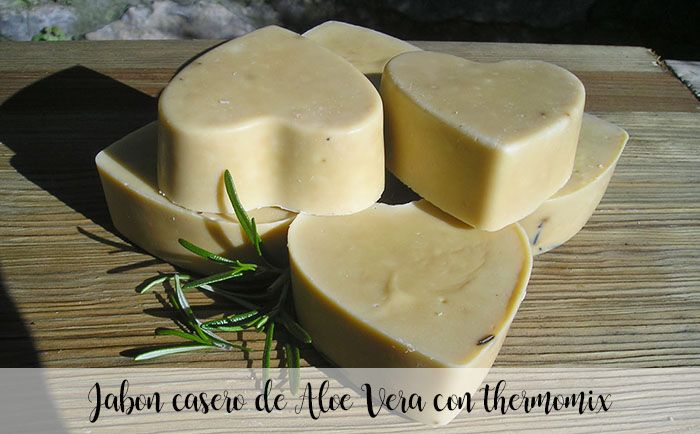 Homemade Aloe Vera soap with thermomix