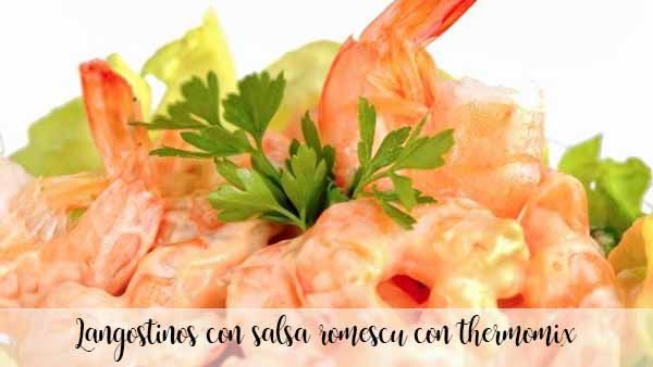 Prawns with romescu sauce with thermomix