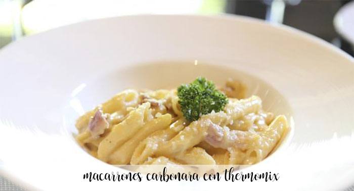 Macaroni carbonara with the Thermomix