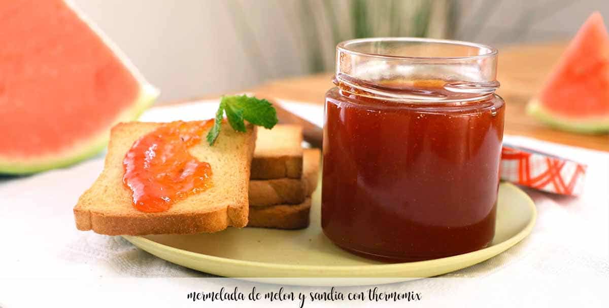 Melon and watermelon jam with thermomix