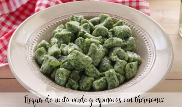 Green ricotta and spinach gnocchi with thermomix