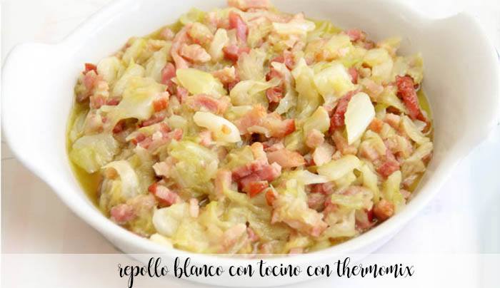 White cabbage with bacon with Thermomix