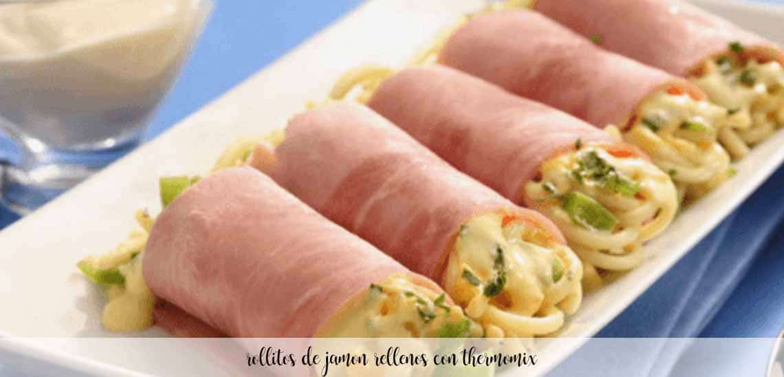 cold rolls of cooked ham stuffed with thermomix