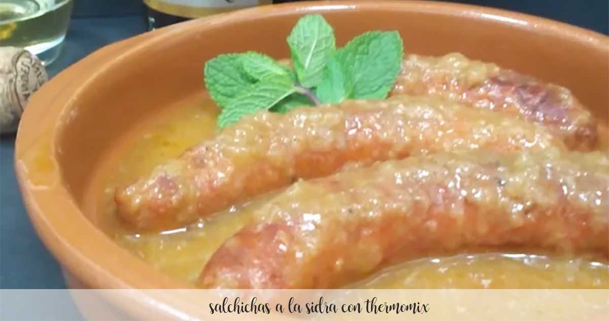 Sausages in cider with Thermomix