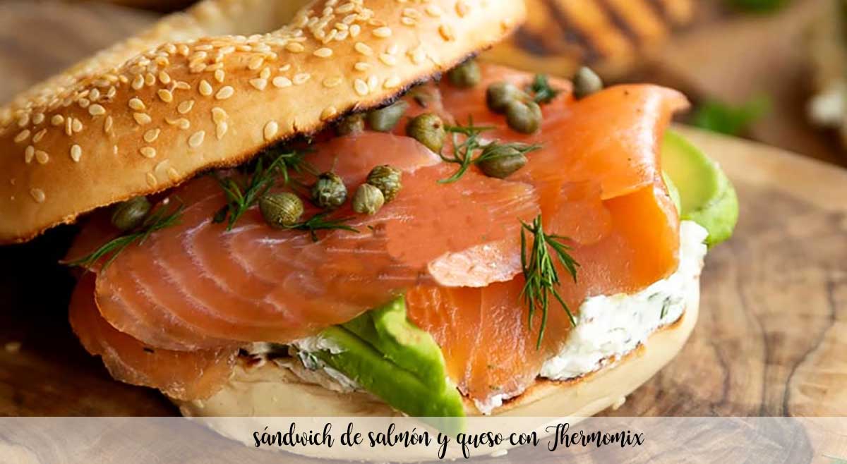 salmon and cheese sandwich with Thermomix