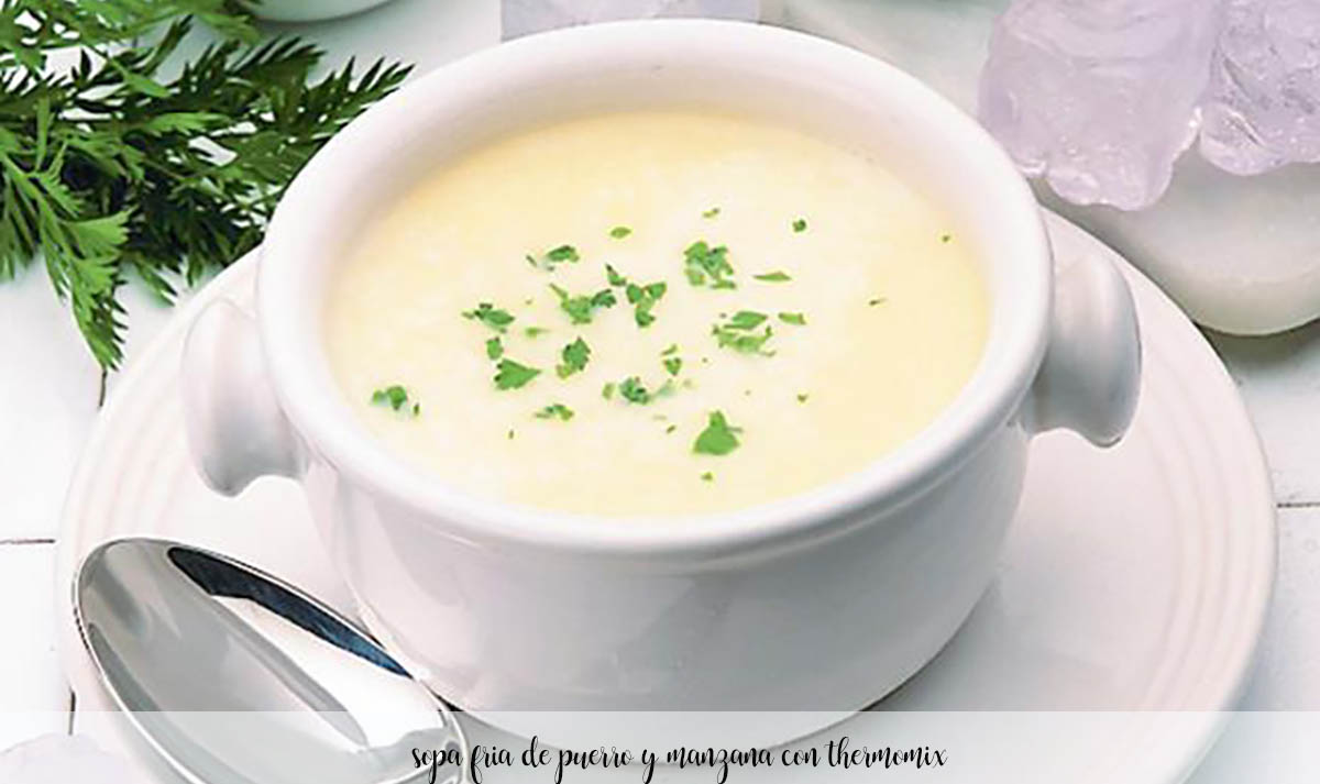 cold leek and apple soup with thermomix