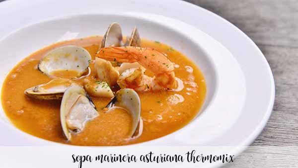 Asturian seafood soup with Thermomix