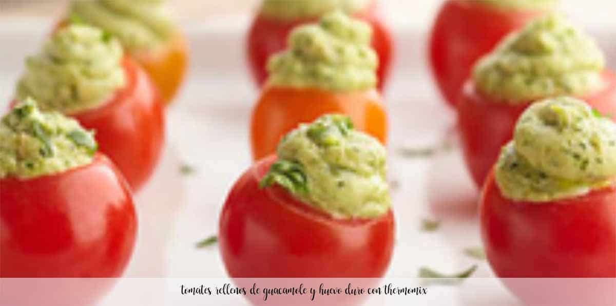 Tomatoes stuffed with guacamole and hard-boiled egg with Thermomix
