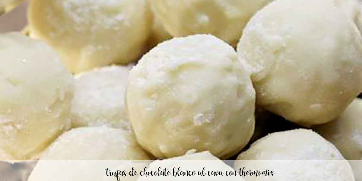 White chocolate truffles with cava with thermomix