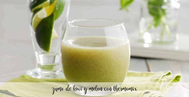 melon and kiwi detox juice with thermomix