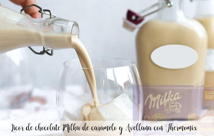 Milka chocolate liqueur with caramel and hazelnut with Thermomix