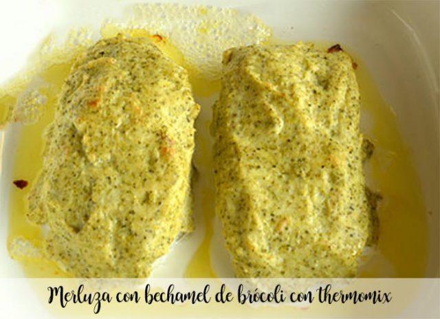 Hake with broccoli bechamel with thermomix